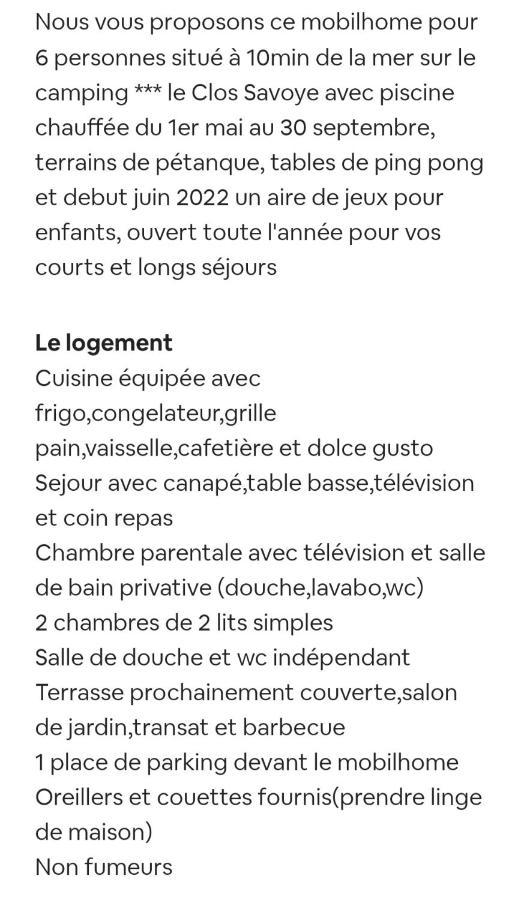 Mobilhome 6 Personnes Biville-sur-Mer Buitenkant foto